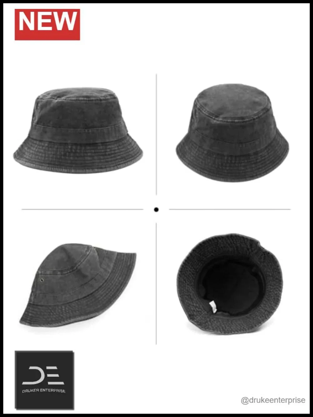 Retro Cotton Bucket Hat Foldable Sun Hat Summer Beach Fishing UV Protection